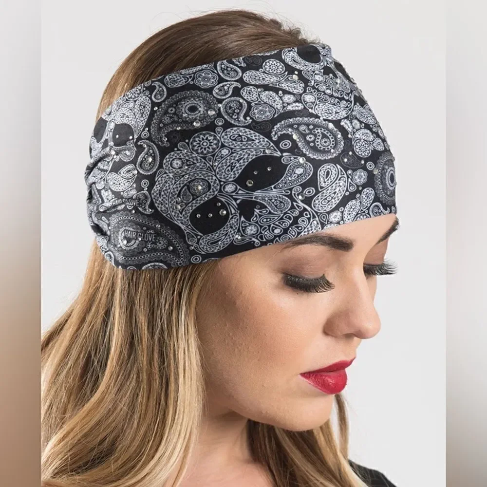 Skull Paisley w/Gems EZ Band